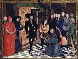 Rogier Van Der Weyden Famous Paintings - Miniature from the first page of the Chroniques de Hainaut